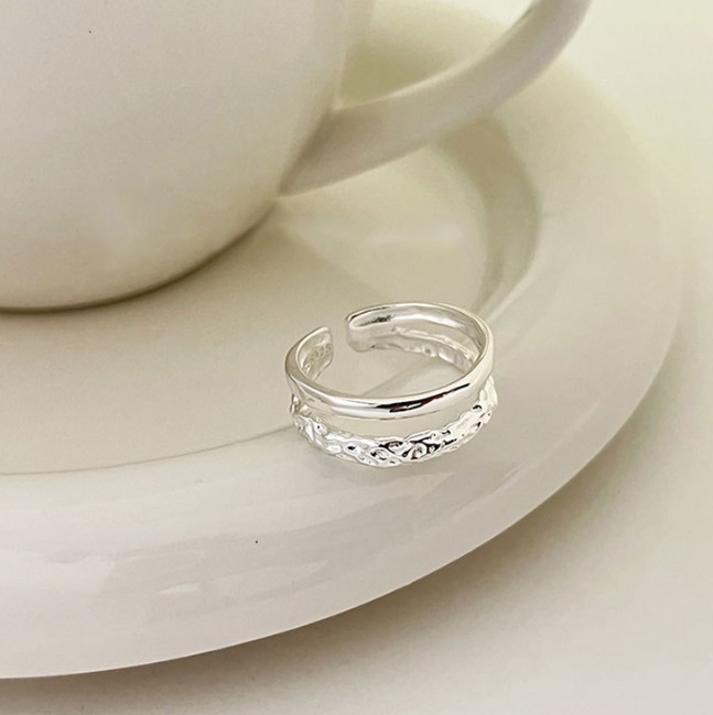 925 Sterling Silver Double Layer Ring 